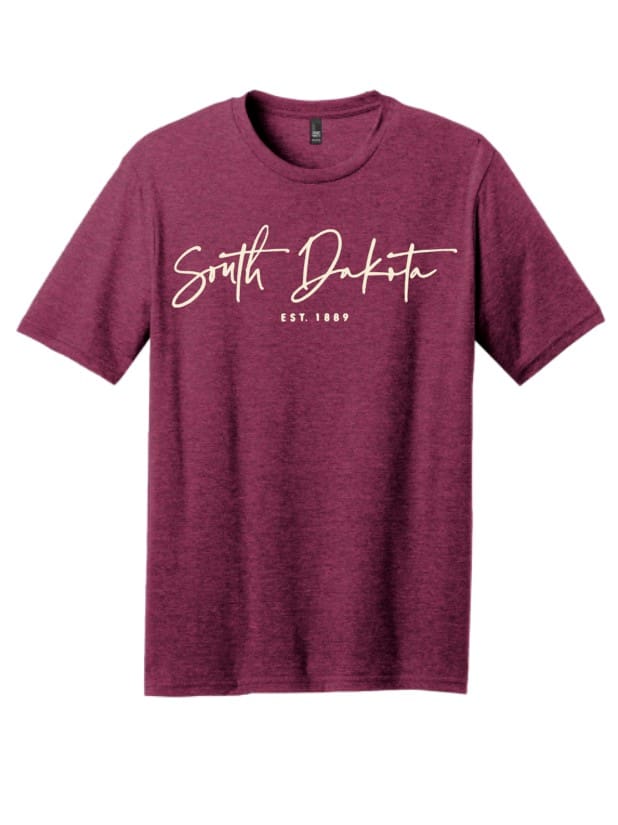 CREAM SOUTH DAKOTA CURSIVE TEE