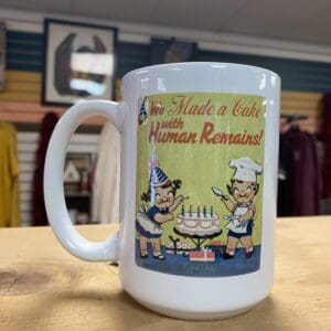 HUMAN REMAINS CAKE CERAMIC MUG