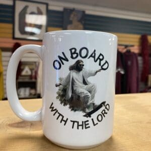 ON BOARD WITH THE LORD CERAMIC MUG