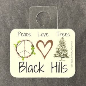 SMALL PEACE LOVE TREES STICKER