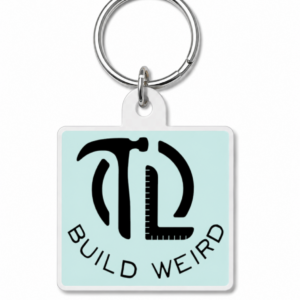 BUILD WEIRD SQUARE KEYCHAIN