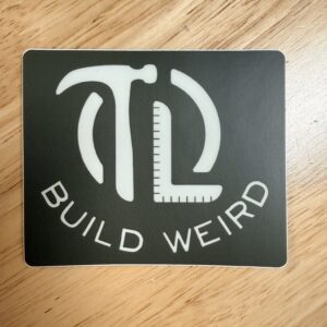 BUILD WEIRD LOGO STICKER