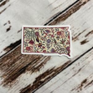 SOUTH DAKOTA FLOWER PATTERN STICKER