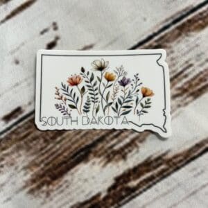 SOUTH DAKOTA FLOWERS STICKER