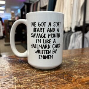 HALLMARK CARD WRITTEN BY EMINEM CERAMIC MUG