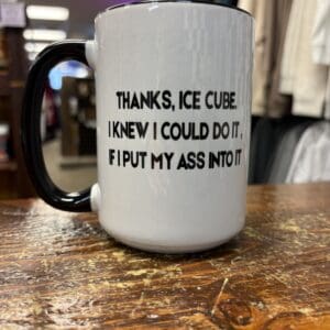 THANKS ICE CUBE CERAMIC MUG